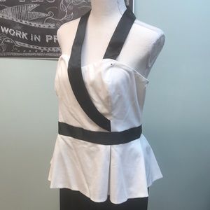 Peplum sweetheart neckline halter top- size 12